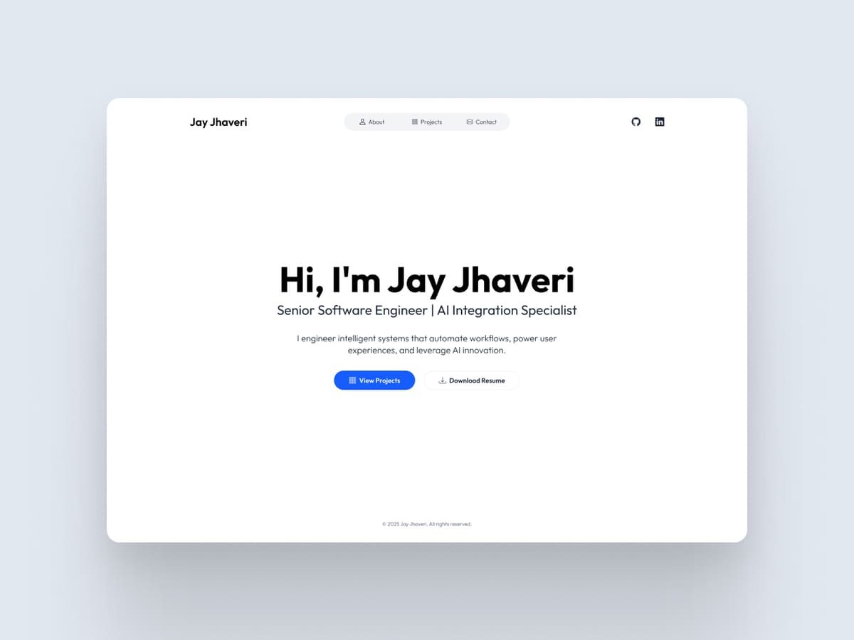 Personal Website for AI Dev